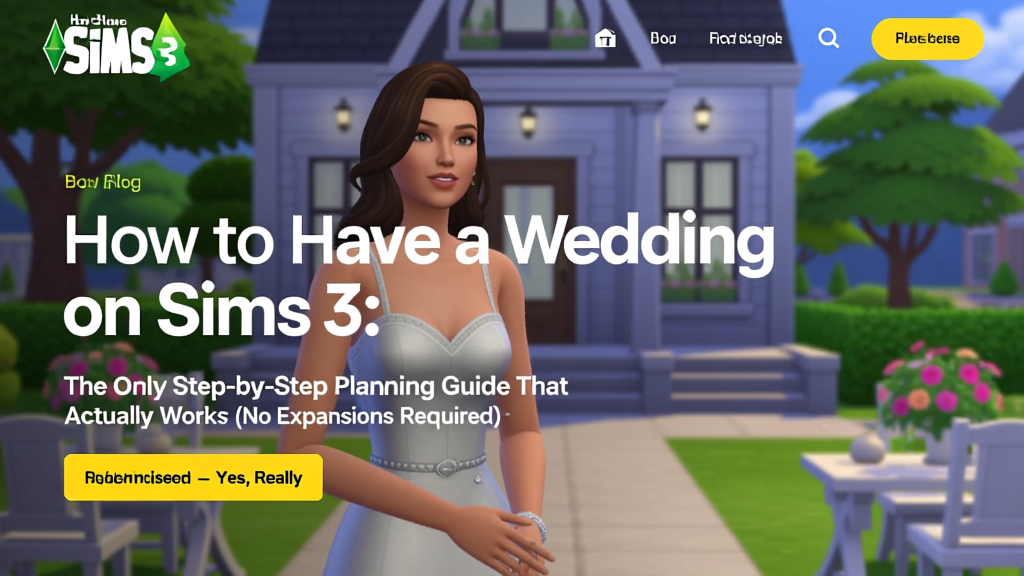 How to Have a Wedding on Sims 3: The Only Step-by-Step Planning Guide That Actually Works (No Expansions Required — Yes, Really)