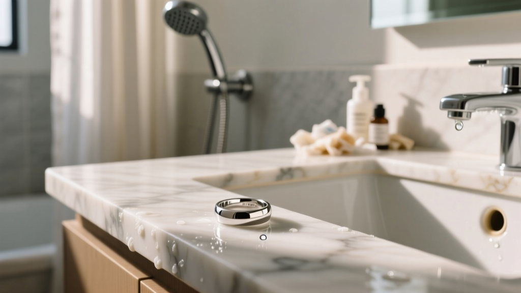 Should You Shower With Your Wedding Ring On? The Truth About Soap Scum, Chlorine Damage, and Why 73% of Ring Losses Happen in the Bathroom (Backed by Jewelers’ Data)