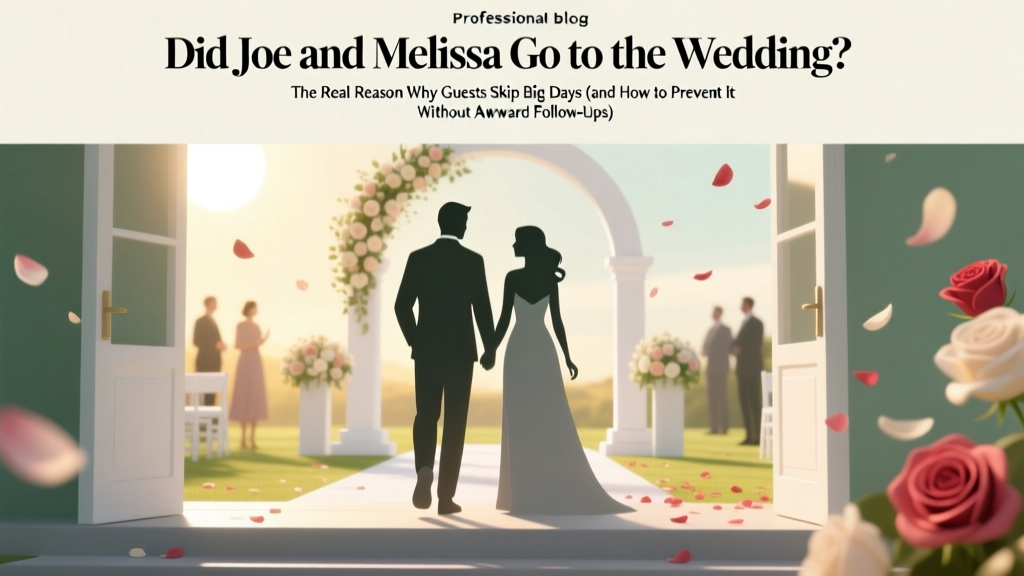 Did Joe and Melissa Go to the Wedding? The Real Reason Why Guests Skip Big Days (and How to Prevent It Without Awkward Follow-Ups)