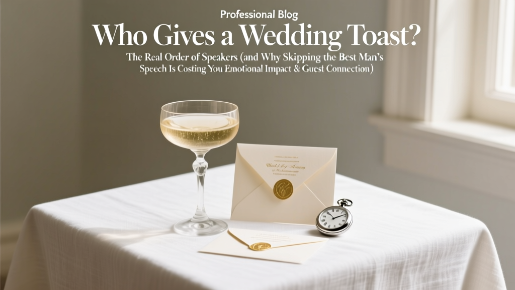 Who Gives a Wedding Toast? The Real Order of Speakers (and Why Skipping the Best Man’s Speech Is Costing You Emotional Impact & Guest Connection)