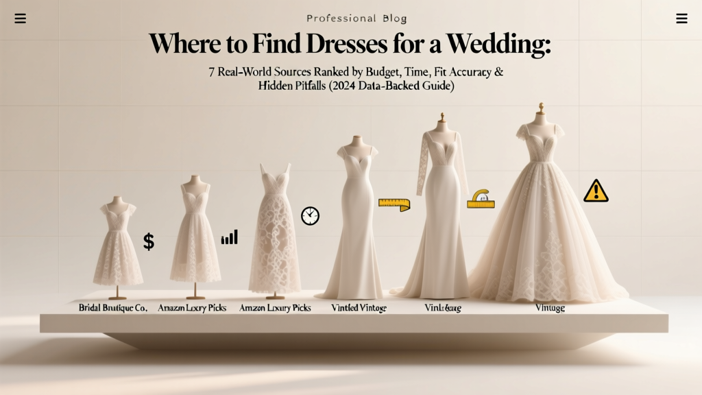 Where to Find Dresses for a Wedding: 7 Real-World Sources Ranked by Budget, Time, Fit Accuracy & Hidden Pitfalls (2024 Data-Backed Guide)