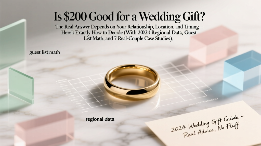 Is $200 good for a wedding gift? The real answer depends on your relationship, location, and timing—here’s exactly how to decide (with 2024 regional data, guest list math, and 7 real-couple case studies).