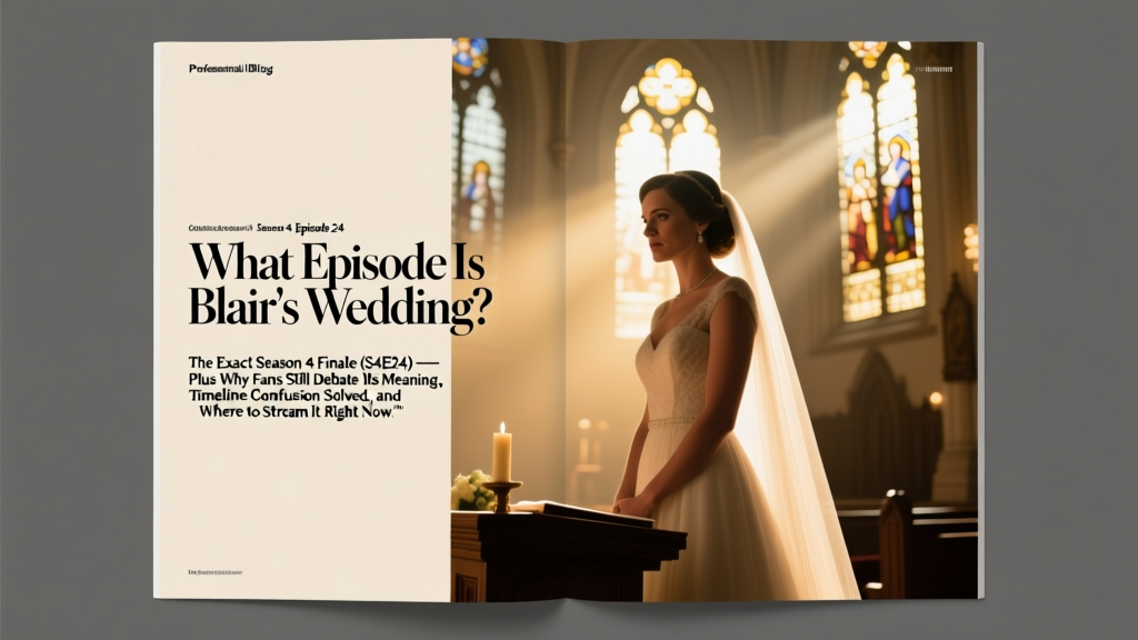 What Episode Is Blair's Wedding? The Exact Season 4 Finale (S4E24) — Plus Why Fans Still Debate Its Meaning, Timeline Confusion Solved, and Where to Stream It Right Now