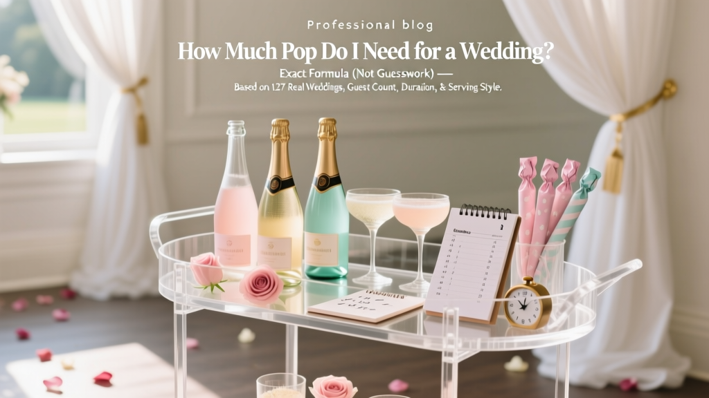 How Much Pop Do I Need for a Wedding? The Exact Formula (Not Guesswork) — Based on 127 Real Weddings, Guest Count, Duration, & Serving Style