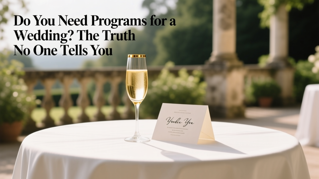Do You Need Programs for a Wedding? The Truth No One Tells You: When They’re Essential, When They’re Wasted Money, and 7 Smart Alternatives That Guests Actually Love