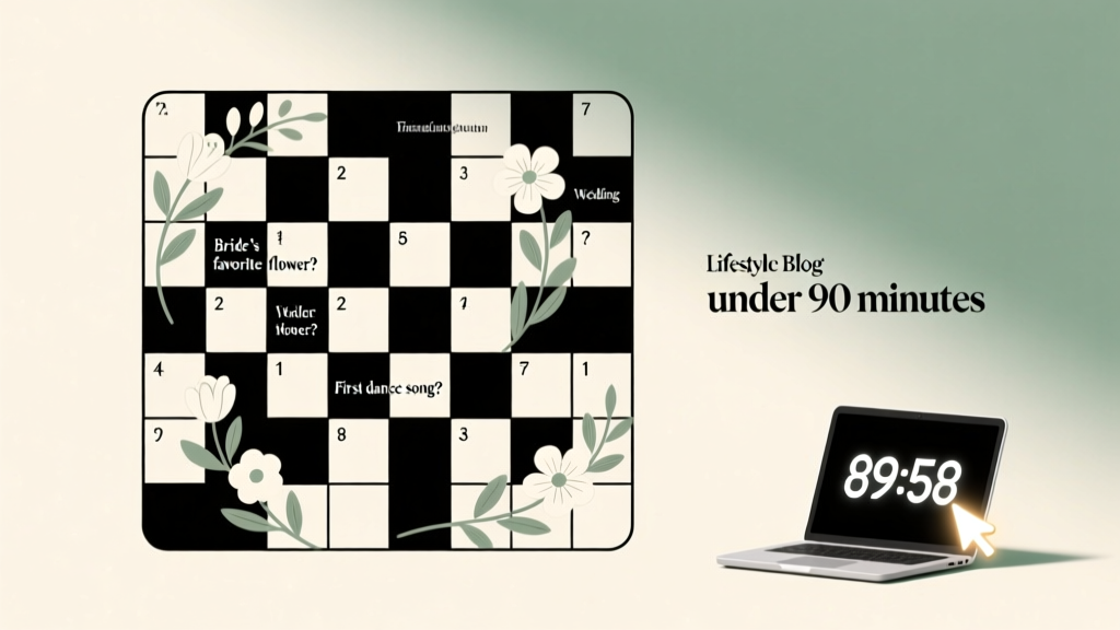 How to Make a Wedding Crossword in Under 90 Minutes (Without Design Skills, Coding, or Paying $200+ for a 'Custom' Puzzle)