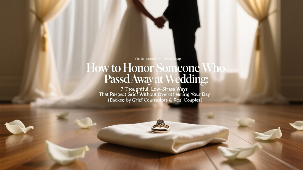 How to Honor Someone Who Passed Away at a Wedding: 7 Thoughtful, Low-Stress Ways That Respect Grief Without Overwhelming Your Day (Backed by Grief Counselors & Real Couples)
